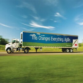 3M Envision wrap film on a truck that helps further sustainability goals.