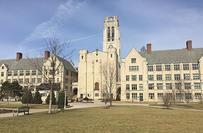 On the University of Toledo campus for a sales competition hosted by 3M.