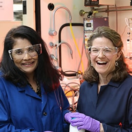 Liz Johnson and Mahfuza Ali, 3M scientists 