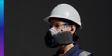Half facepiece reusable respirator icon
