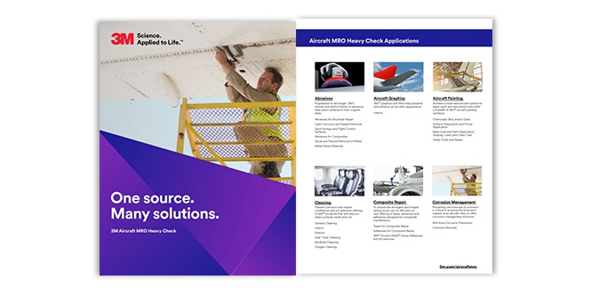 Preview thumbnails of 3M Aerospace MRO Solutions Brochure.
