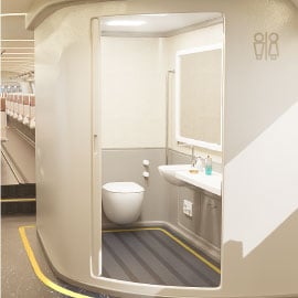 Railcar lavatory films