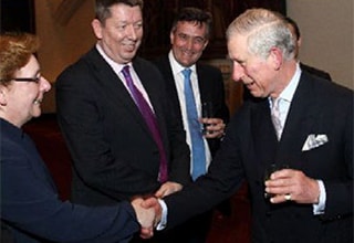 Close-up of the 22-foot kaleidoscope, created by artist Philip Blackburn.