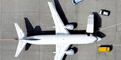 Aerial view of airplane
