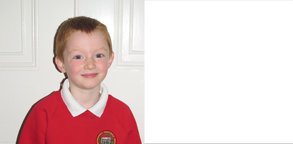 Andrew, a student at Brennand's Endowed Primary School