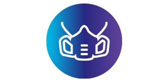 Half facepiece reusable respirator icon
