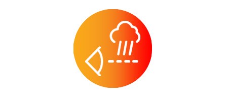 Eye and rain cloud icon

