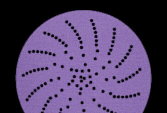3M Xtract™ Cubitron™ II paper disc 732U on black background
