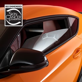 Close-up of Obsidian window tint.