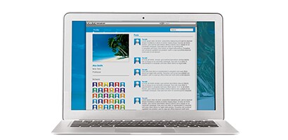 Privacy filter attached to laptop screen

