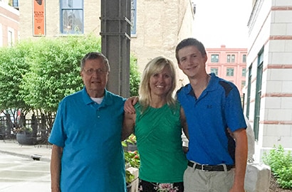 Michele Whyle with her husband and son at this year&rsquo;s Human Rights Awards Dinner in Minneapolis, Minnesota