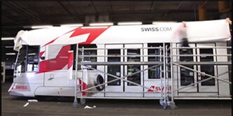 White train with 3M graphics films
