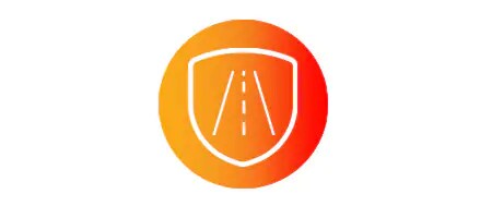 Shield and road icon
