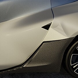 Close-up of intricate detailing on a driver-side door.