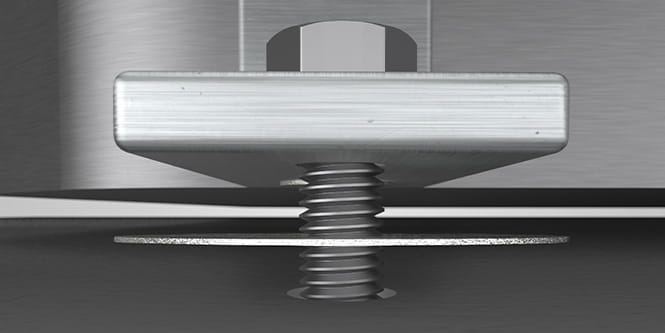 Automotive bolted joint application of a 3M friction shim

