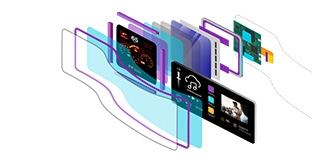Exploded view of a human machine interface (HMI)
