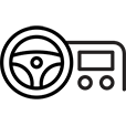 Interior of car icon