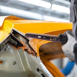 Preparing the weld surface on replacement panel