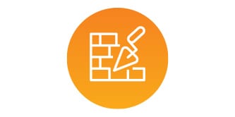 icon of bricks and trowel
