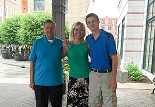 Michele Whyle with her husband and son at this year&rsquo;s Human Rights Awards Dinner in Minneapolis, Minnesota