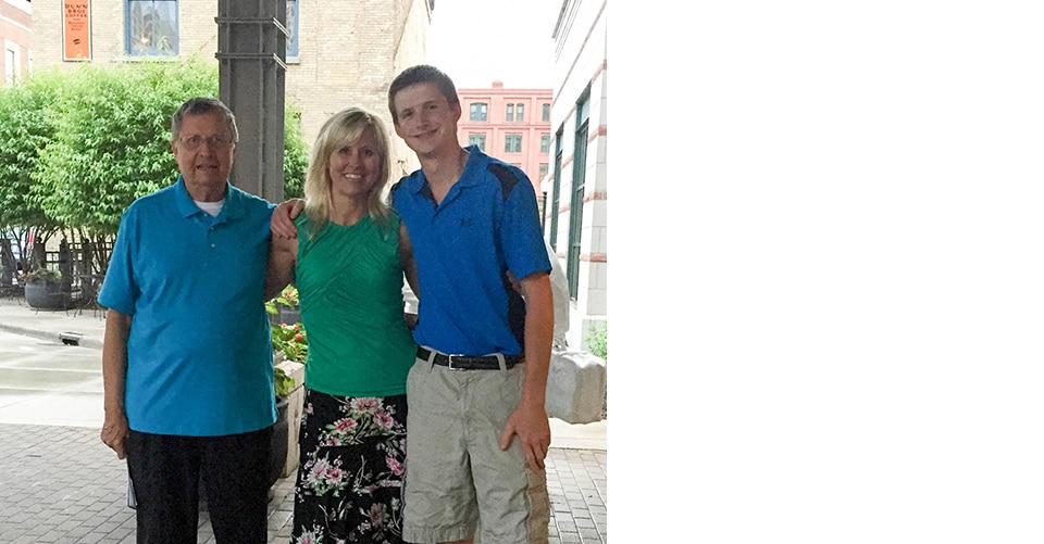 Michele Whyle with her husband and son at this year&rsquo;s Human Rights Awards Dinner in Minneapolis, Minnesota