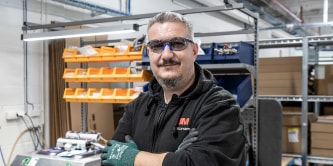 Men working using safety glasses
