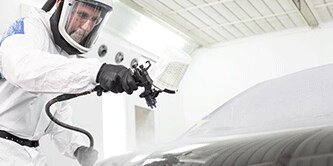 Paint technician spray vehicle
