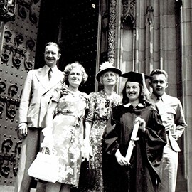 Nancy Ruther and her family as she graduated from the University of Pittsburgh