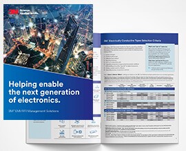 Flat lay of a selection guide PDF showing the cover and the technical details within.