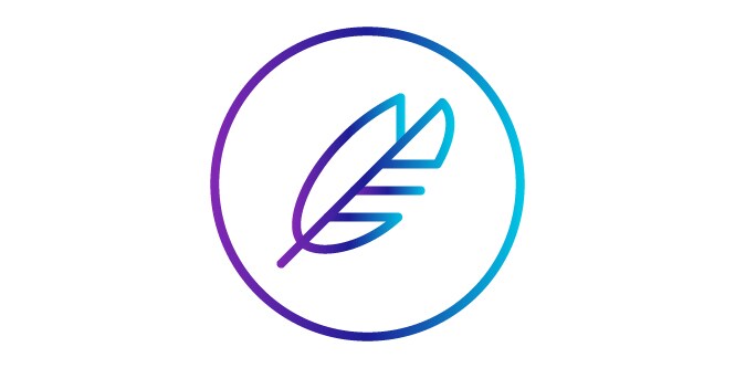 Lightweighting icon of a feather
