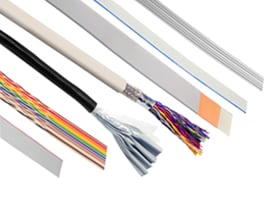 family shot of various interconnect cables for industrial use.