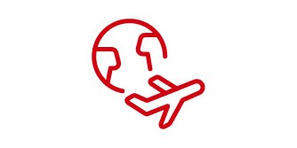 Globe with an airplane indicating global acceptance of FAA PMA parts supported by bilateral agreements across 50+ countries.
