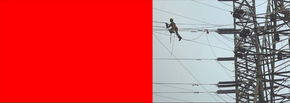 Image of electrial tower with a new kind of cable called 3M  Aluminium Conductor Composite Reinforced, or ACCR.