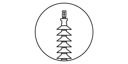 High Voltage Termination illustration in a circle
