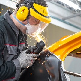 Cutting the steel panel