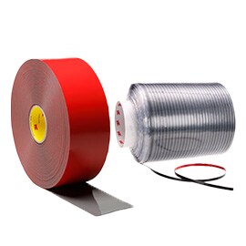 Product shot of acrylic foam tapes for automotive exteriors.