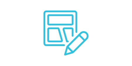 Design and concealment icon of a pencil and a piece of paper.
