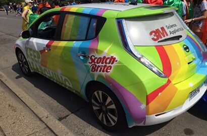 The Scotch-Brite vehicle at the 2015 Twin Cities Pride Parade.