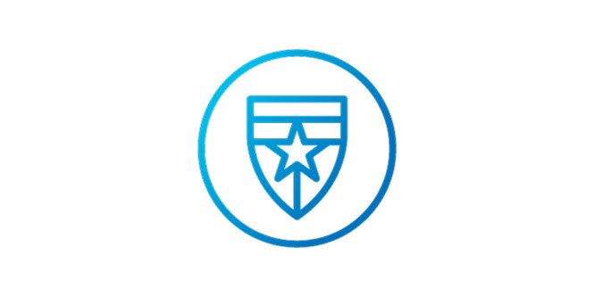 icon of a shield with a star
